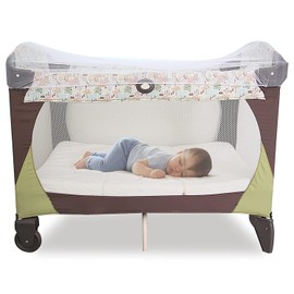 ROROUP Baby Mosquito Net for Stroller, 1 Pack 150cm Durable Baby Stroller Mosquito Net, Perfect Bug Net for Stroller, Bassinets, Cradles, Playard and Portable Mini Crib (White)