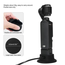 Ruittos Osmo Pocket 3 Stand Silicone Base Holder with Charge Hole + 2 Sets Osmo Pocket 3 Tempered Glass LCD Display Film Lens Protector, Accessories for DJI
