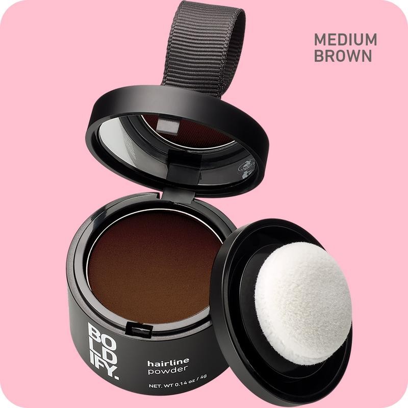 BOLDIFY Enhance Hairline Powder for Roots and Hair Loss:_Light Brown_4