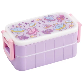 Skater YZW3 2-Tier Lunch Box, 20.3 fl oz (600 ml), Swimmer, Space Boy, Made in Japan