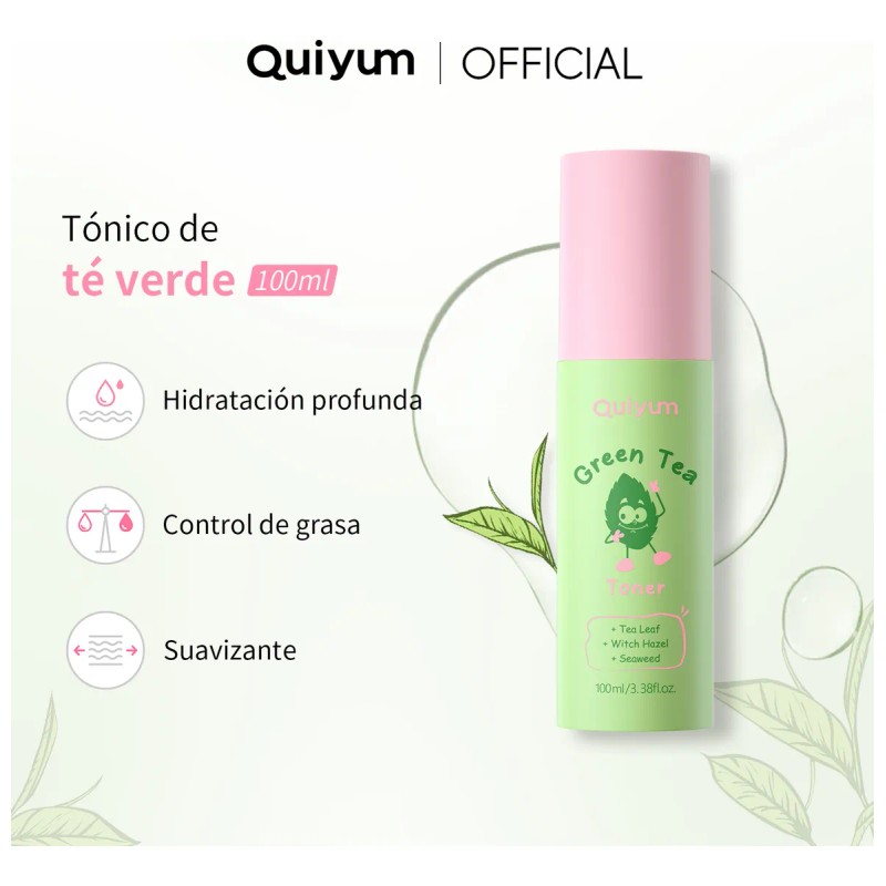 Set Quiyum Té Verde 7 Pzs Cuidado Facial Piel Suave