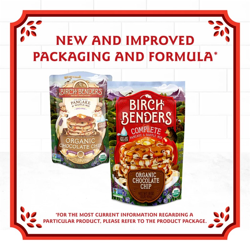 Birch Benders Organic Chocolate Chip Pancake and Waffle Mix, 16