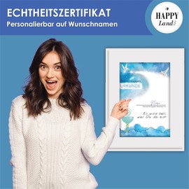 happylandgifts® Real Shooting Star as a Christening Gift | Real Meteorite | High-Quality Certificate with Name of Choice to Enter Yourself | Baptism | Basic