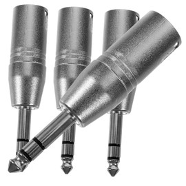 Kisangel 4pcs XLR Male Adapter Durable Audio Coupler for Mixer Amplifier and Recording Equipment Versatile to XLR Converter for Sound Transmission