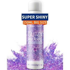 Elitles Made Body Glitter Spray for Hair and Body, 150ML Holographic Glitter Hairspray, Sparkle Glitter Spray for Kids Women, Body Shimmer Festival Rave and Makeup 4.2 Fl Oz (Gold)