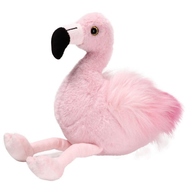 Bearington Flamingo Stuffed Animal: Pink Plush Fur, Premium Fill, Feathery Tufted Tail, Realistic Details; Perfect Birthday for Bird Fans and Kids of All Ages; 8.5 inches (Fifi)