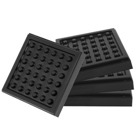 4 Pcs Exercise Equipment Mat, Treadmill Rubber Pads, 4 x 4 x 0.8 in Non Slip Noise Reduction Anti Vibration Bike Mats, Heavy Duty Thick Steel Embedded Rubber Pad for Hardwood Floors & Carpet