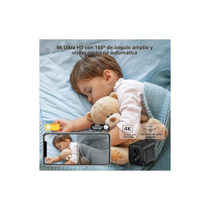 Hszsxjk Mini C?mara, 4K Hd Nanny Cam para el Hogar