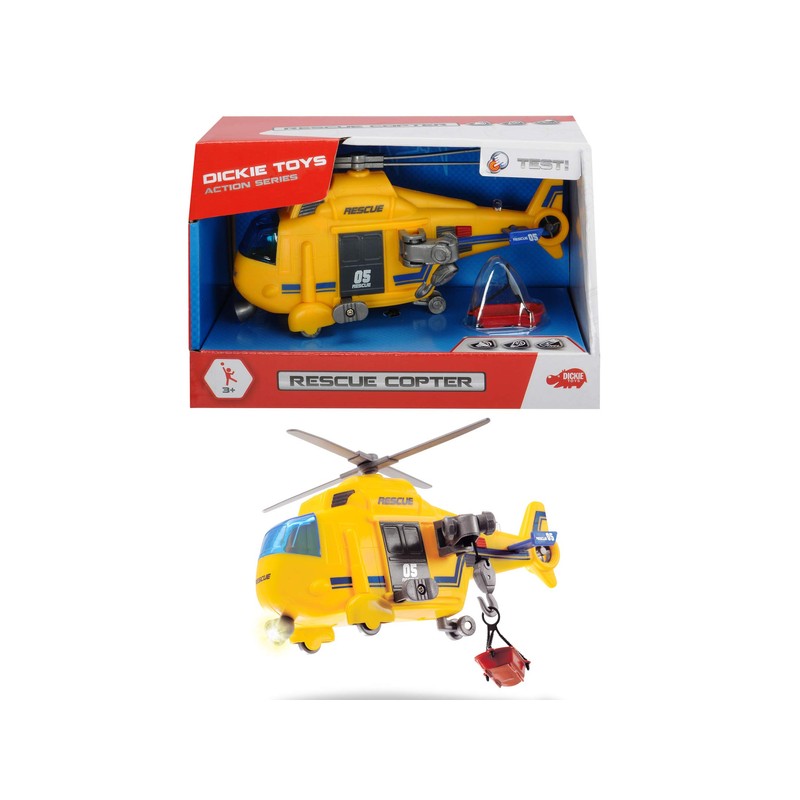 Dickie Rescue Helicopter for Kids with Light and Sound Effects