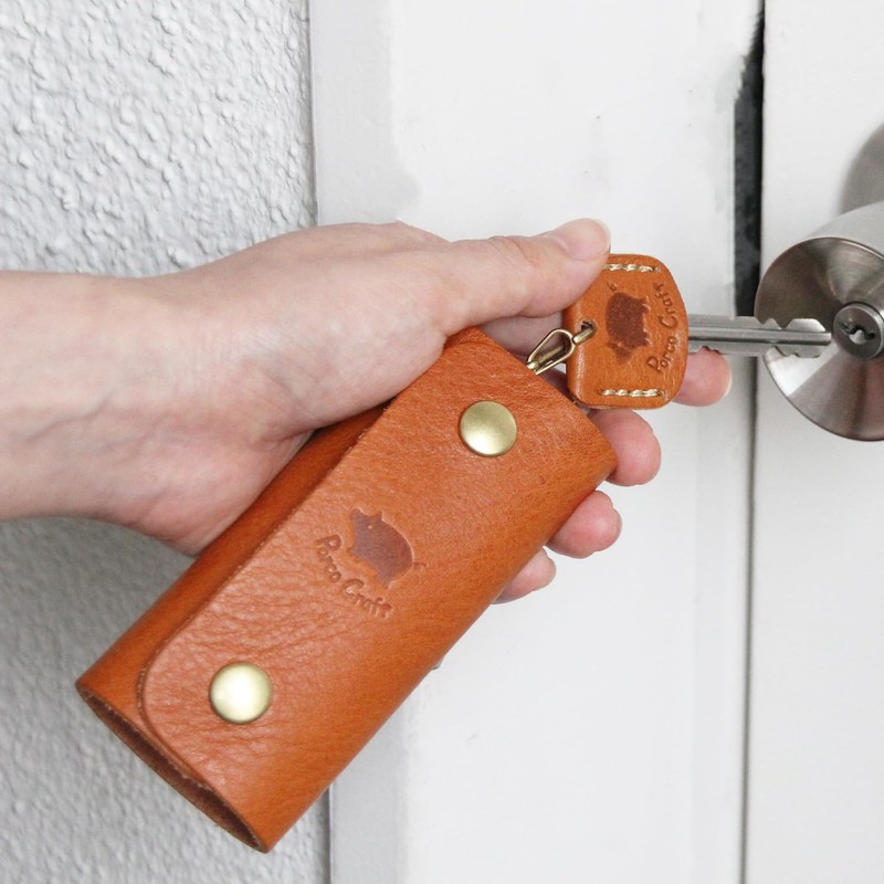 Polcolosso Double Hook Key Case, Original Tochigi Leather, Made in