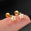 Melighting Titanium Cartilage Earring Star Threadless Push In Tragus Earring