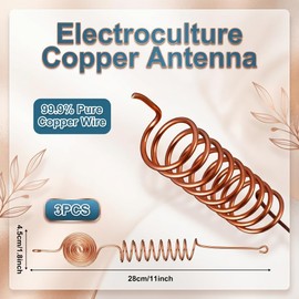 3 Pack Electroculture Copper Gardening Antenna Kit Rods for Garden Plants