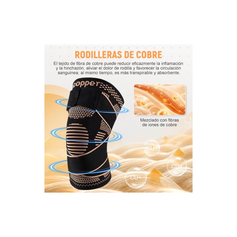Rodilleras Ortopedica de Compresión, 2 Piezas Rodilleras Gym Deportiva