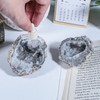 mookaitedecor Natural Agate Geode Druze Crystal, Irregular Quartz Crystal Druze