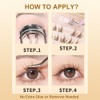 Brown Self Adhesive Eyelashes Clusters Press On 64 Eyelash LASGOOS