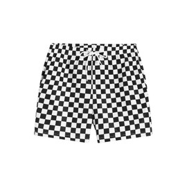 WDIRARA - Pantalones cortos para hombre con estampado gráfico y cordón en la cintura con bolsillo activo, Multicolored Checkered, Small