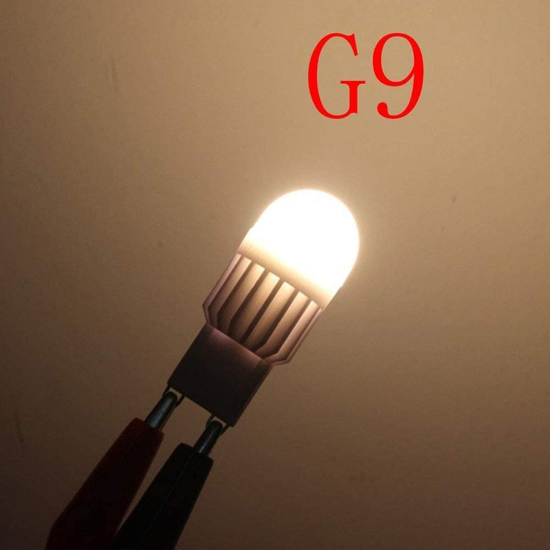 SQXBK G9 2PCS 110V 3W Warm White Mini Dimmable 360
