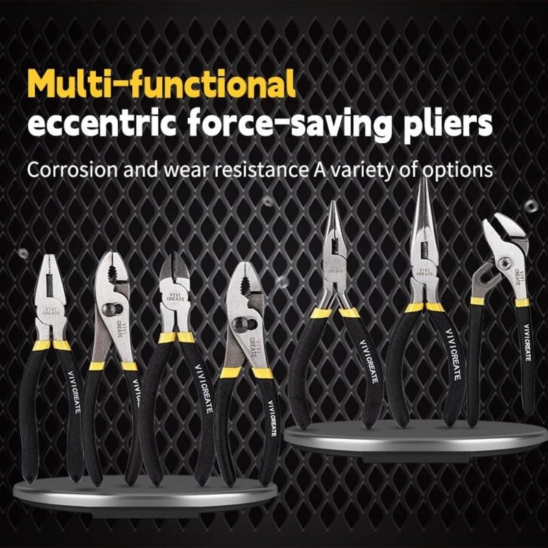 Vivicreate 7-Piece Pliers Set Heavy Duty Multipurpose Tools for Home