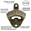 Luwanburg 15 PCS Vintage Wall Mounted Bottle Opener Bulk Cast