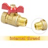 Oumuik Brass 1/2 Inch Ball Valve with Red Wing Handle