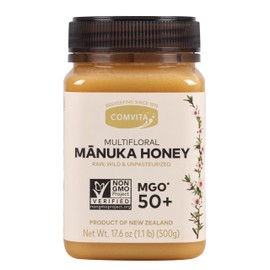 Comvita Multifloral Manuka Honey (MGO 50+) | New Zealand’s #1 Manuka Brand | Raw, Wild, Non-GMO | Delicious & Creamy Superfood for Daily Vitality | 17.6 oz