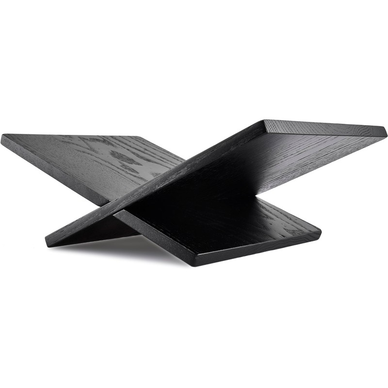 Honygebia Solid Wood Book Stands - Cross Frame Black Oak
