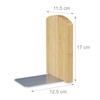 Relaxdays Bookend 2-Piece Book Divider for CDs, DVDs and Books,