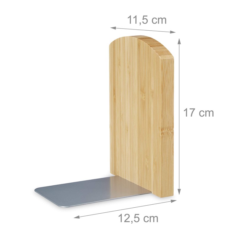 Relaxdays Bookend 2-Piece Book Divider for CDs, DVDs and Books,