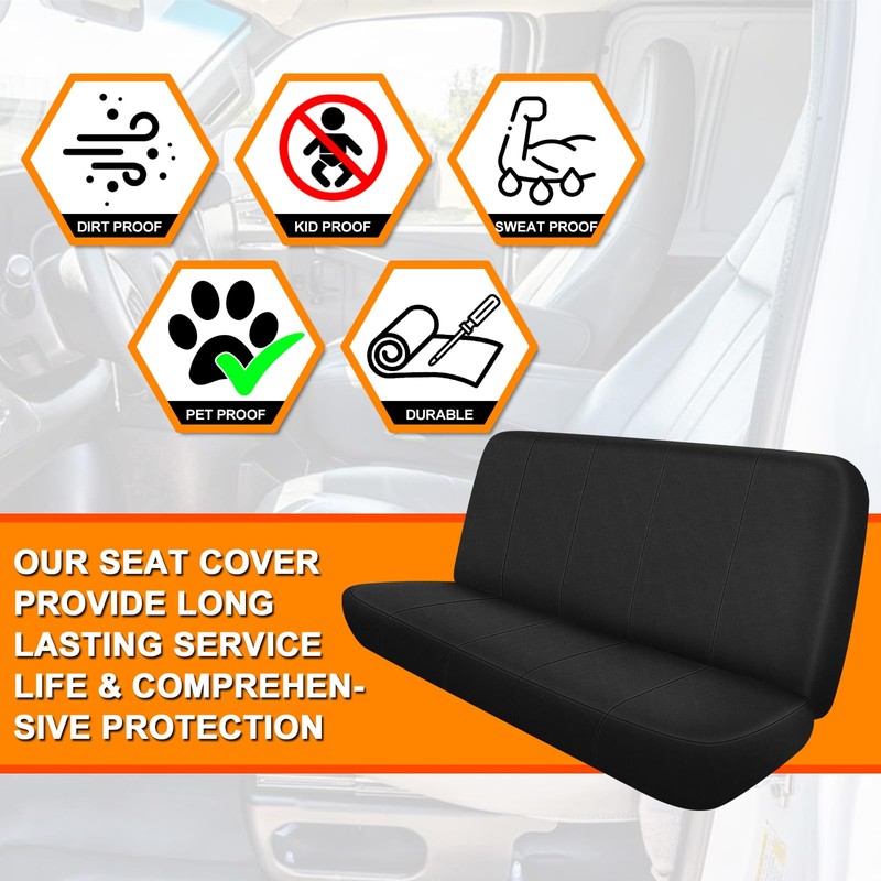 Kistrba Truck Seat Cover Compatible with 1973-1999 Chevy Full-Size Trucks,