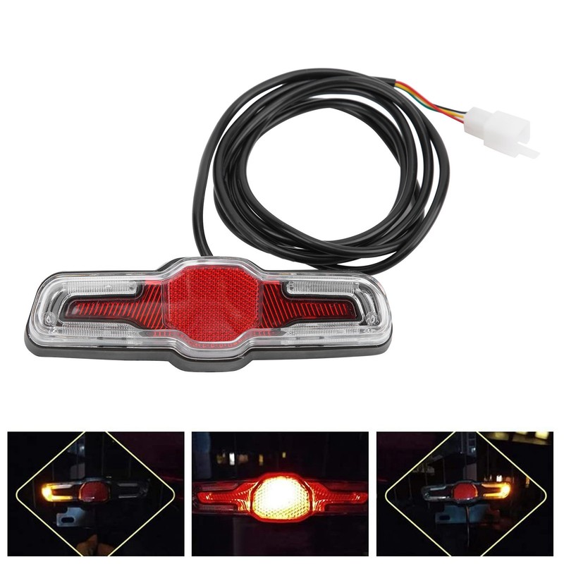 Electric Bicycle Rear Light 5LEDs ABS 36V/48V/60V for Hub Motor