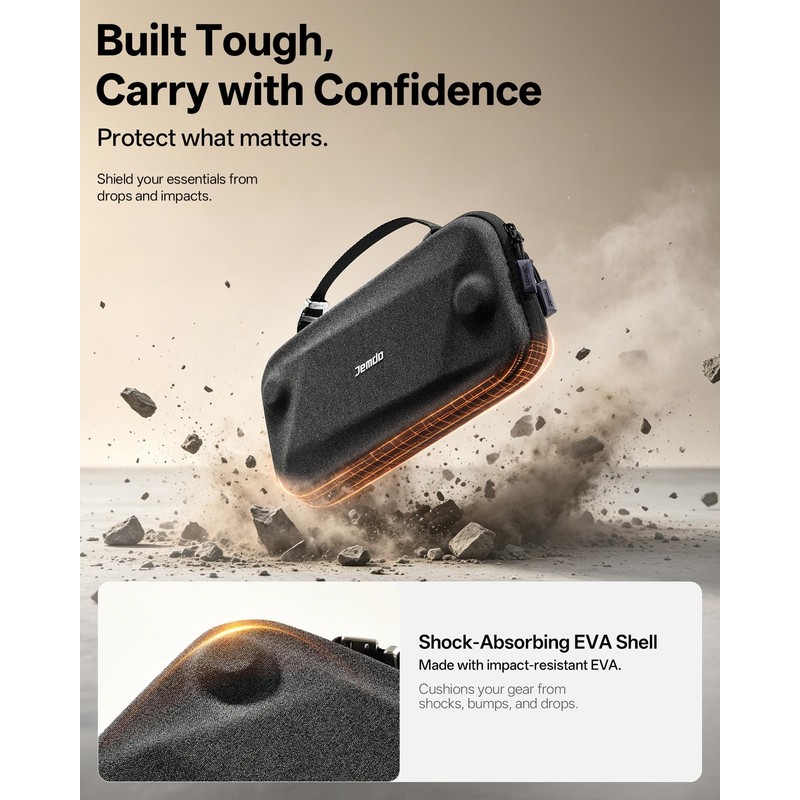 JEMDO Portable Slim Carrying Case for Switch 2, Hard Shell