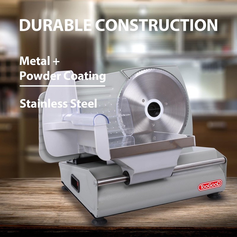 TOOGOOD 7.5" Meat Slicer, Electric Food Slicer Machine with Stainless