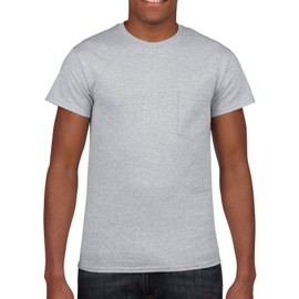 Gildan Men's Workwear Pocket T-Shirt Extended Sizes, Sport Grey, XXX-Large