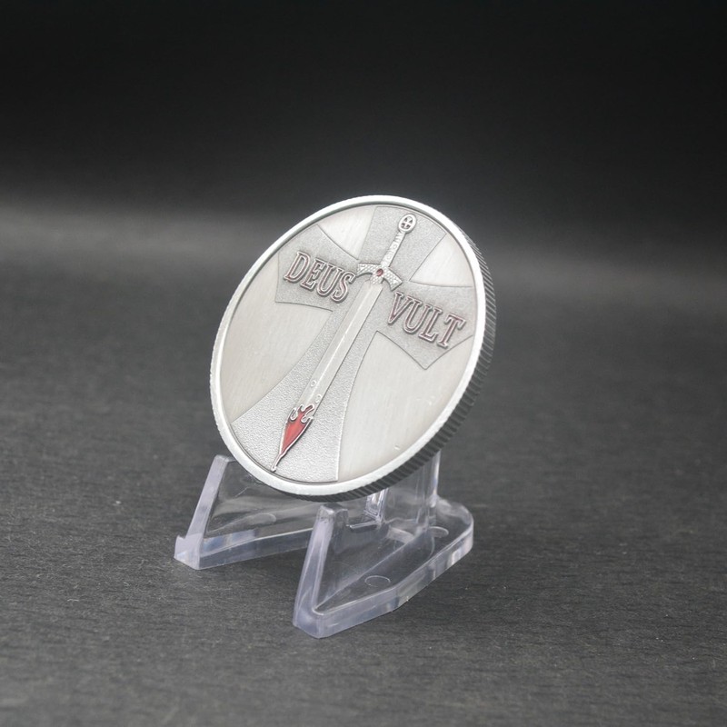 Knights Templar Challenge Coin Armor of God Religious Cross Prayer