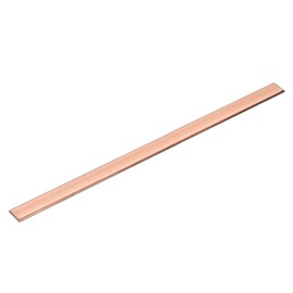 sourcing map Copper Flat Bar, 5/64" Thickness x 19/32" Width x 10" Length Copper Bus Bar Stock Plate Mill for Electrical (2mm x 15mm x 250mm)