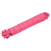 sourcing map Polypropylene Rope Braid Cord 12M/39.4ft 1/4" Pink for