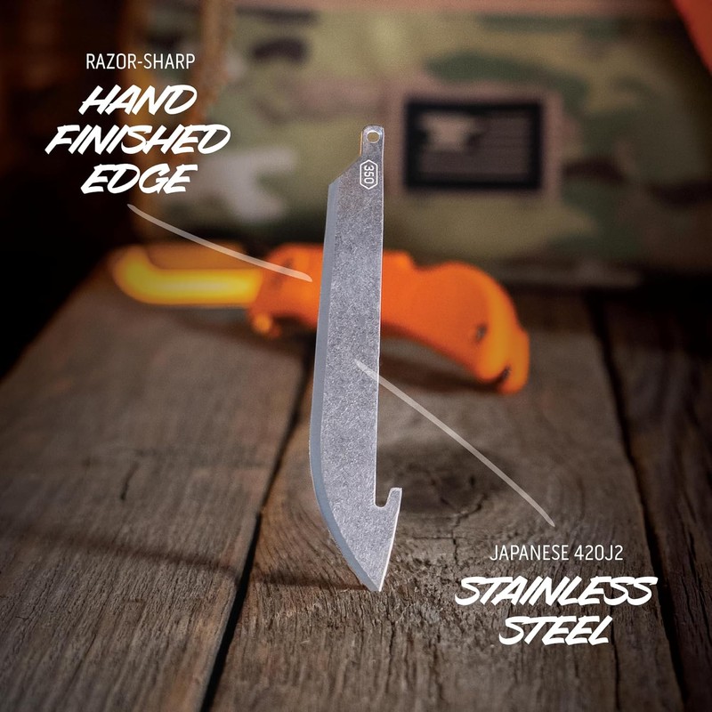 Outdoor Edge 3.5" RazorSafe Replacement Sharp-Point Knife Blades, 24 Piece