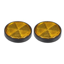 X AUTOHAUX 2pcs M6x1.0 Orange Screw Mount Warning Reflector for Motorcycle Bike