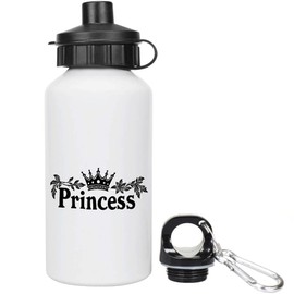 Azeeda 400ml 'Princess with Crown' Kids Reusable Water/Drinks Bottle (WT00079919)