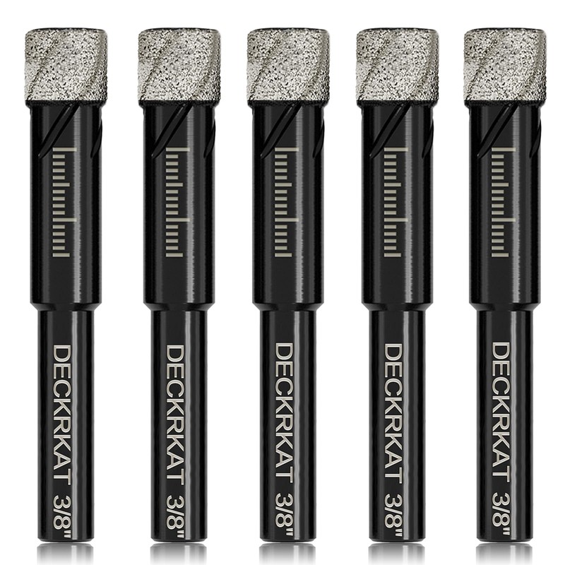 5 Packs Dry Diamond Drill Bits Set 3/8" 10mm Vacuum