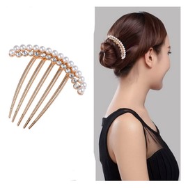 Pearl Hair Side Combs for Women Crystal Hair Comb for Bridal Hair Pieces wedding hair accessories for Girls Rhinestone Wedding Hair Comb for Brides Bridesmaids Gifts