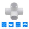 YSIL 1-1/4 Inch PVC Fittings 4 Way Elbow Furniture Grade