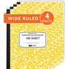 4 Pack - EPI Wide Ruled Marble Composition Notebook -