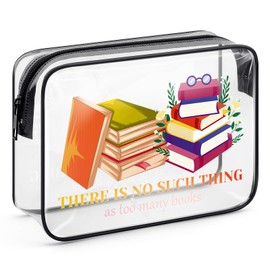 Book Lovers Gifts Bookworm Gifts for Reader Makeup Bag Book Themed Librarian Gifts Bookish Gifts Book Club Gifts for Women Cosmetic Bag Birthday Graduation Gifts for Book Lover Zipper Toiletry Pouch