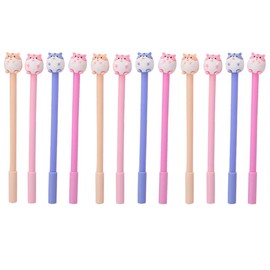 NUOBESTY 24pcs Cute Hamster Neutral Pens Plastic Water-based Pen Cartoon Hamster Ballpoint Writing Pens for Students School Office Home Stationery Supplies Random Style