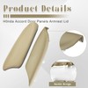 1 Pair Beige PU Leather Door Panel Armrest Cover for