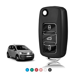 TOOMUME Key Case TPU Glossy Transparent Car Key Cover Fits VW Volkswagen Golf 4/5/6 Multivan T5 Polo Up Caddy Beetle Sharan Jetta Bora Seat Ibiza Skoda Fabia