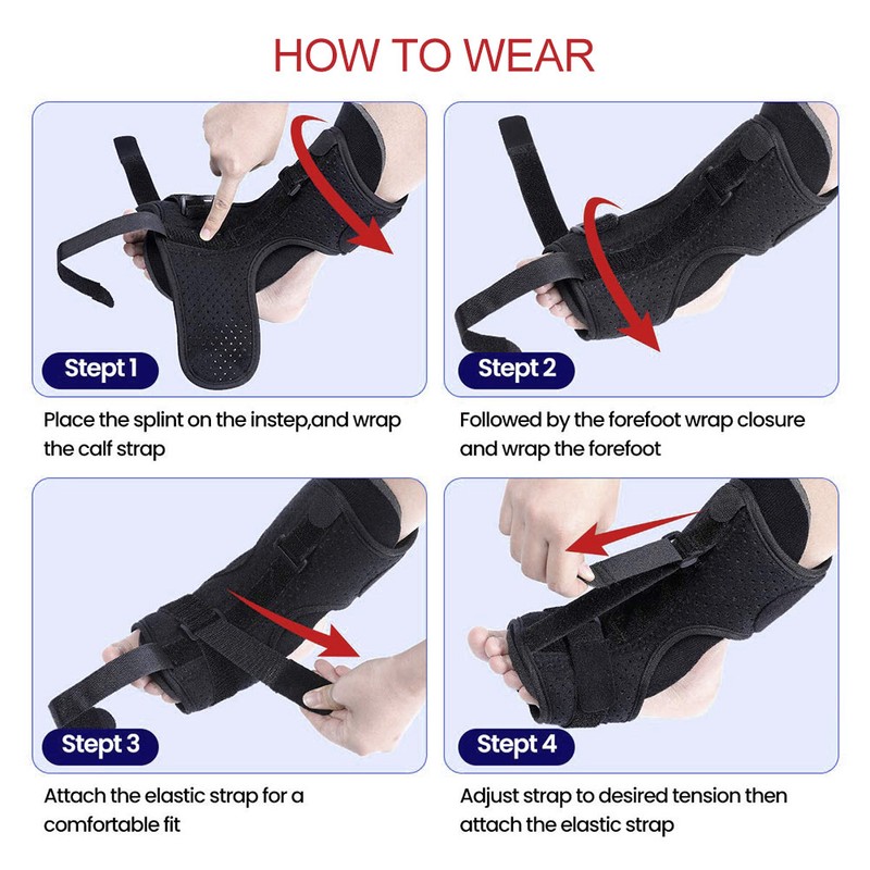 Adjustable Plantar Fasciitis Night Splint Foot Drop Orthotic Brace Night
