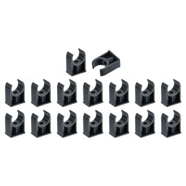 uxcell 16Pcs PVC Water Pipe Clamps Clips, U-Shaped Tubing Hose Buckles, Irrigation Tube Holder for 25mm OD for TV Trays Tubing Hose Hanger Support Tubing, Black