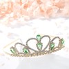 Lovelyshop - Tiara dorada con diamantes de imitación para niños